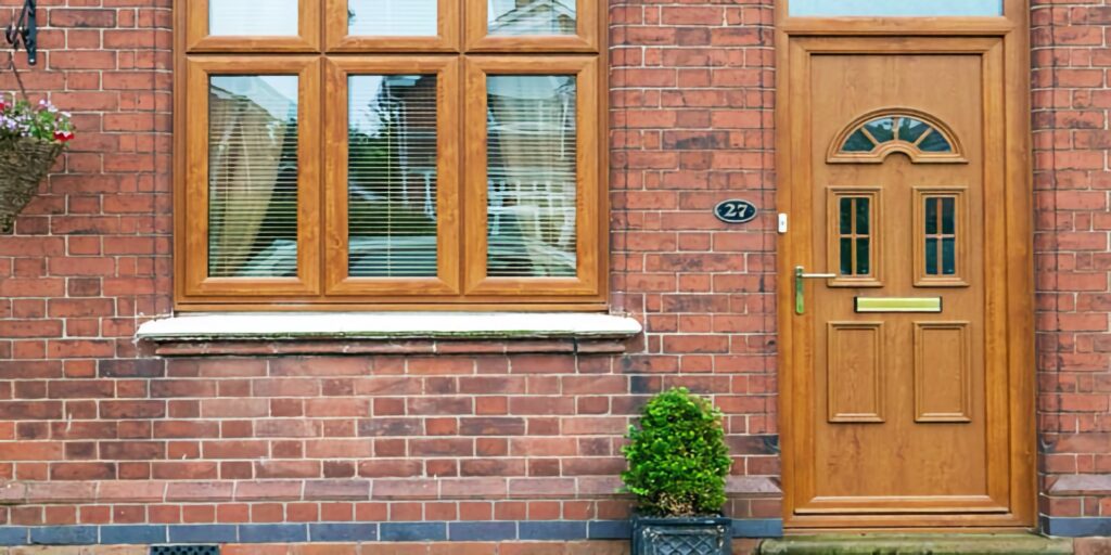 golden oak entrance door arched glass entrance doors trinity windows jersey 2500