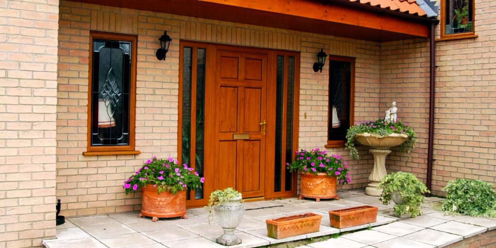 light oak entrance door upvc side glass entrance doors trinity windows jersey 2500