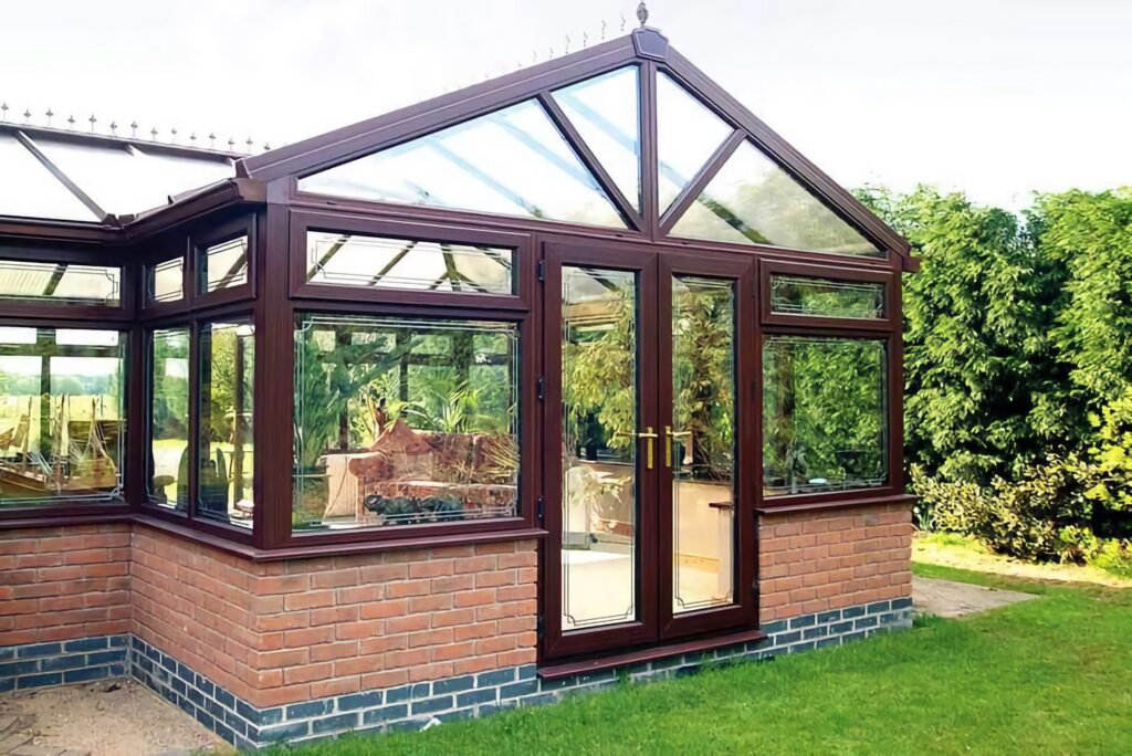 rosewood gable conservatory window door conservatories trinity windows jersey 2500