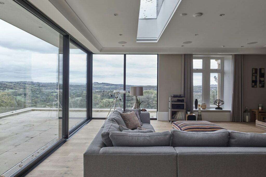 schuco aluminium sliding doors modern living room view trinity windows jersey 2500