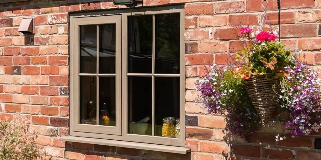 u pvc casement window with georgian bar detailing finished in heritage oak effect windows trinity windows jersey 2500