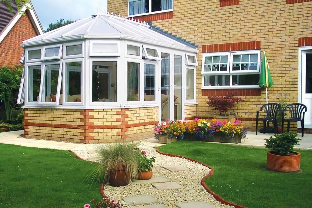 u pvc victorian conservatory with double glazing finished in white conservatories trinity windows jersey 2500