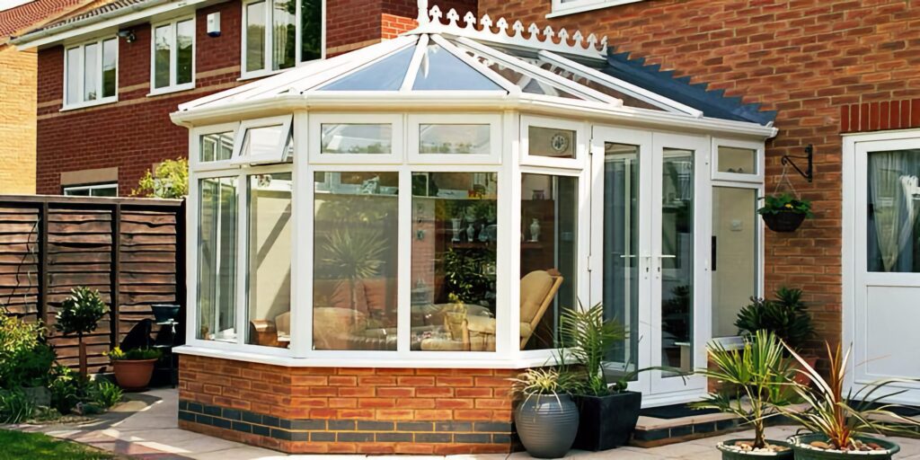 u pvc victorian conservatory with glass roof detailing finished in white conservatories trinity windows jersey 2500