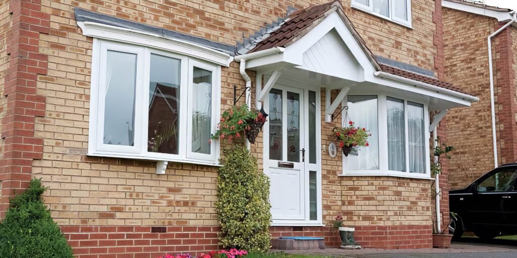 white upvc entrance door stained glass windows entrance doors trinity windows jersey 2500