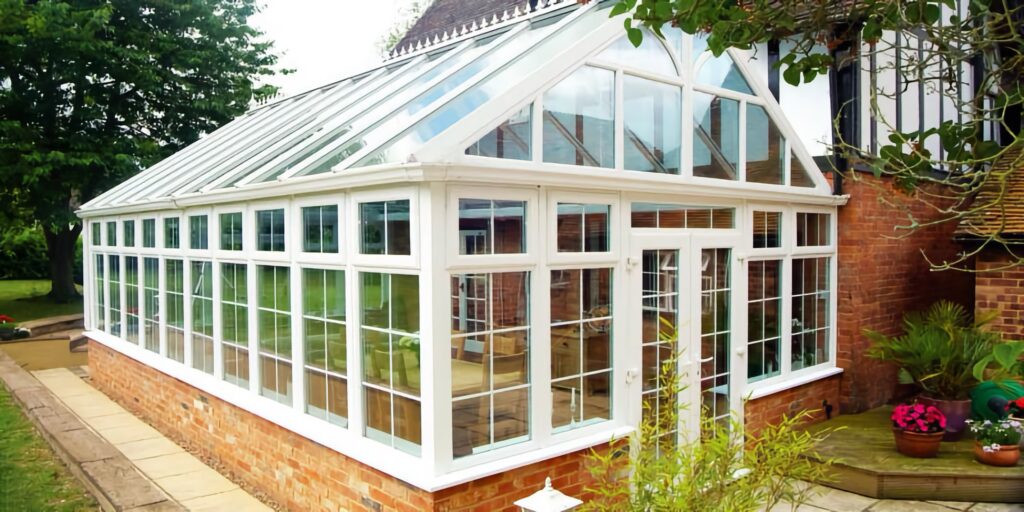 white upvc gable conservatory window door conservatories trinity windows jersey 2500